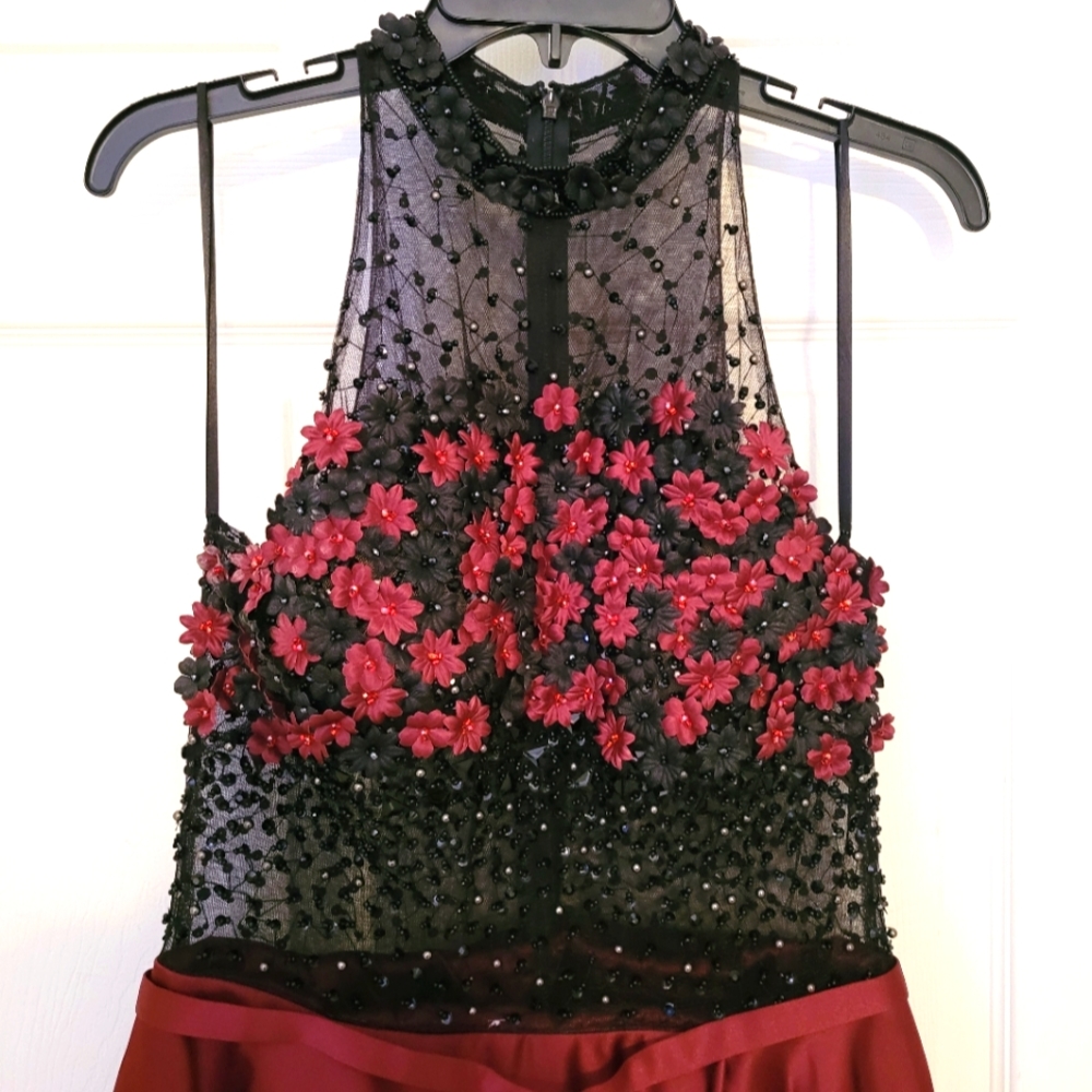 Camille La Vie dress wine color